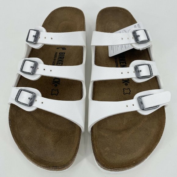 Birkenstock Florida Sandals White Size 9 Narrow - Picture 2 of 12